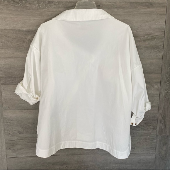 Zimmermann White Cotton Asymmetrical Shirt - Picture 5 of 10